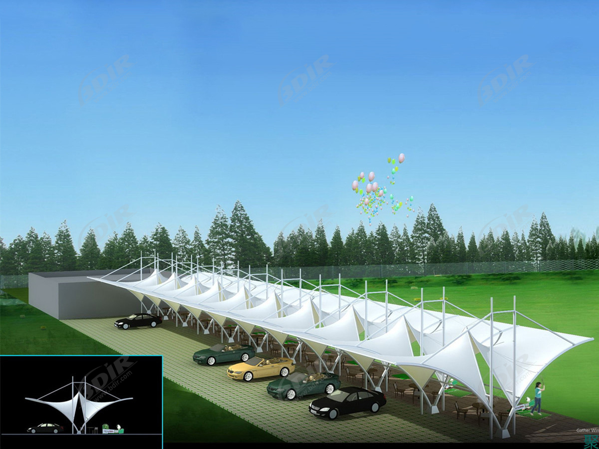 1100gsm PVDF-coated Fabrics & Textiles Material for Tensile Shade Structure