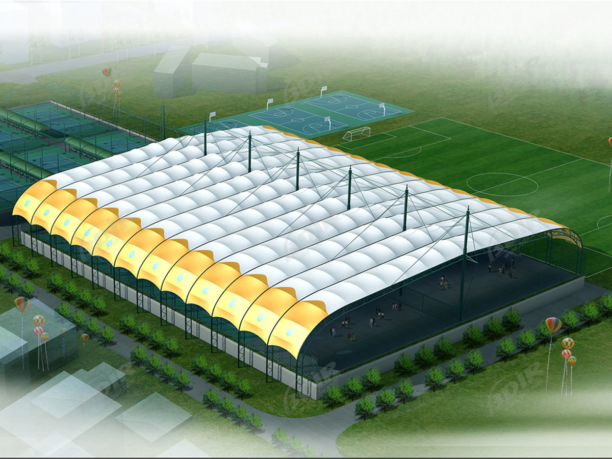 Materiais de Membrana Arquitetônica Revestida de PVDF de 1300 Gsm para Telhado e Copa de Estádio