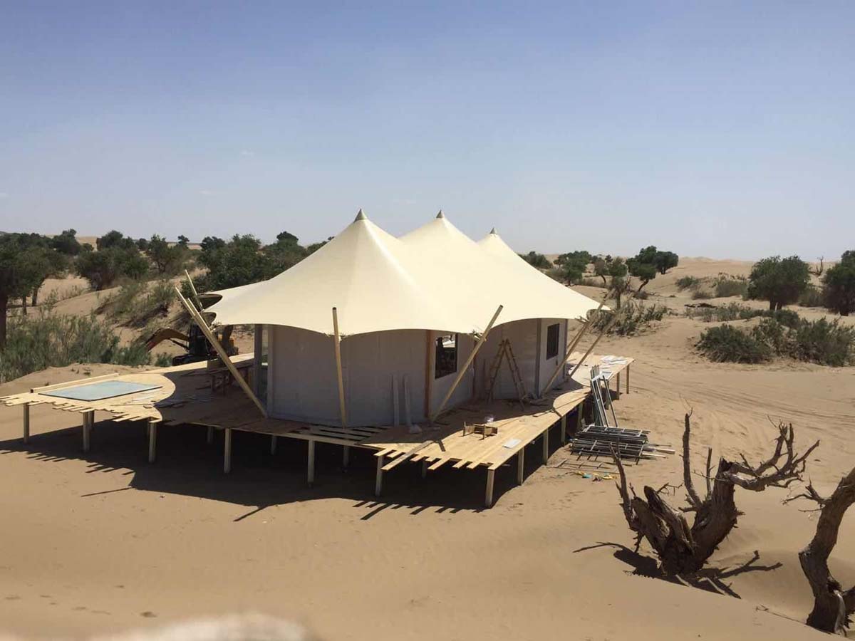 โอมานรีสอร์ทที่โดดเด่นที่สุดในทะเลทรายเต็นท์ผ้าใบเต็นท์ทะเลทราย