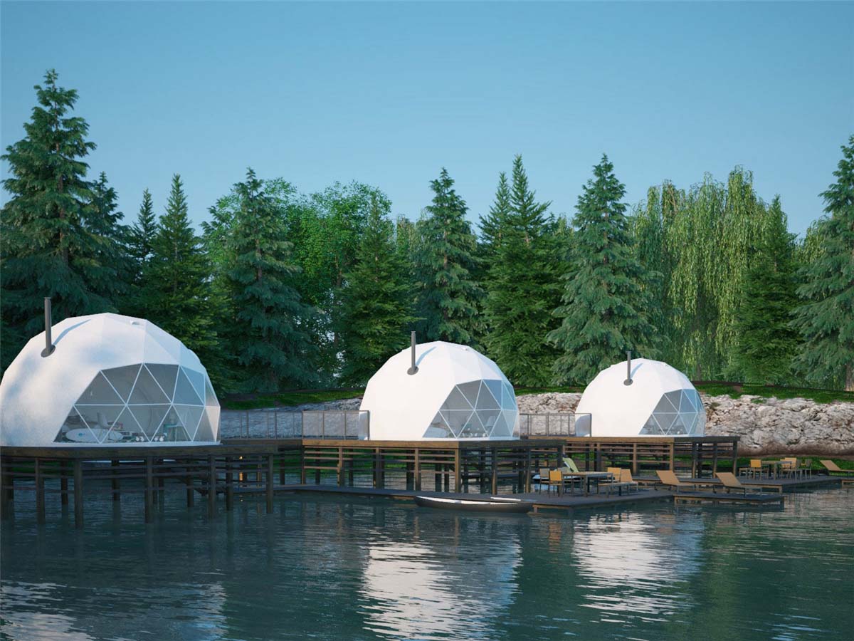 Barraca de Domos Geodésicos | Glamping Pods | Kits de Dome de PVC - Projeto & Fabricação