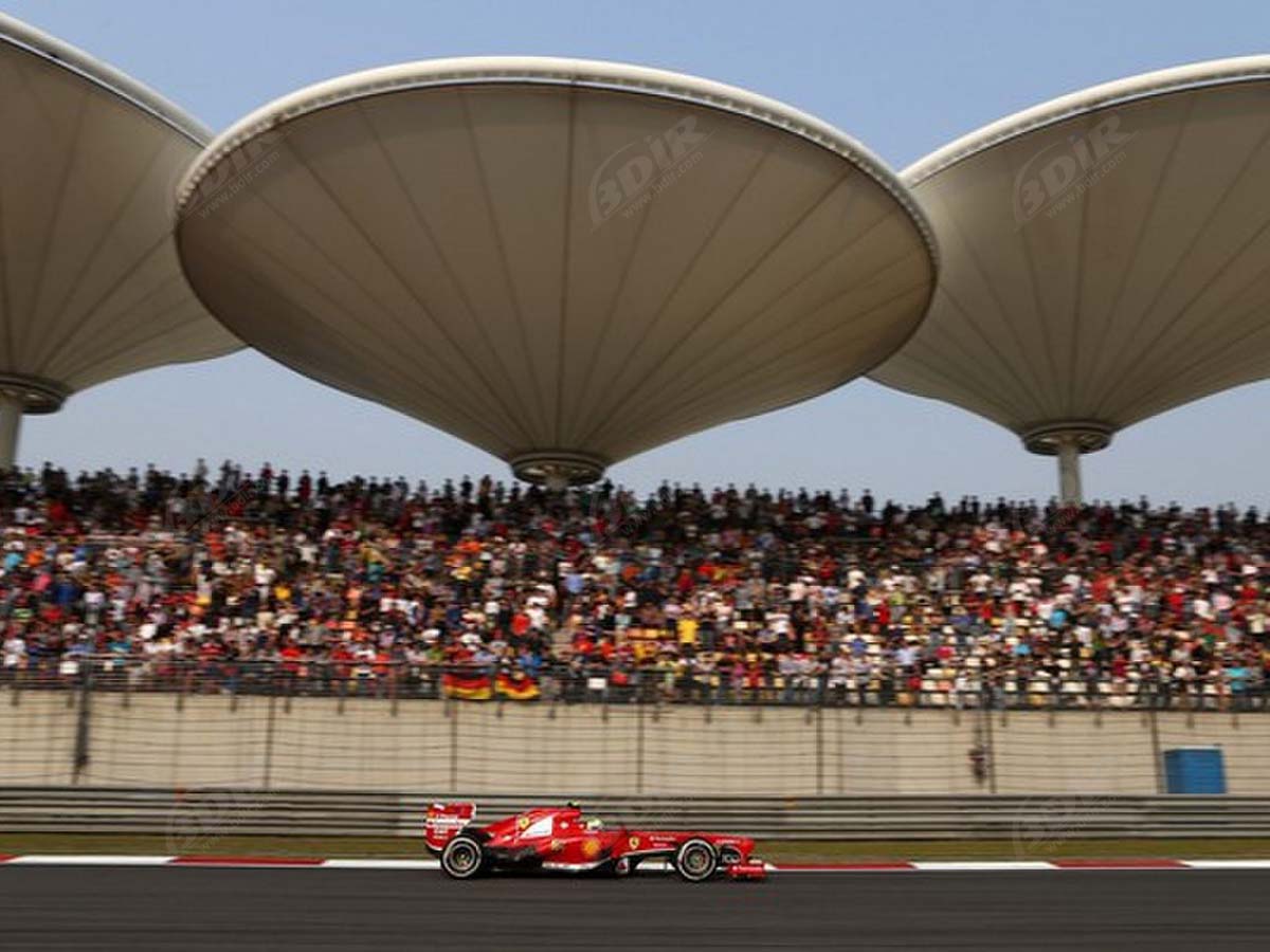 Grandstand Roofing Tensile Structures for F1 Race Track, Formula 1 Circuit