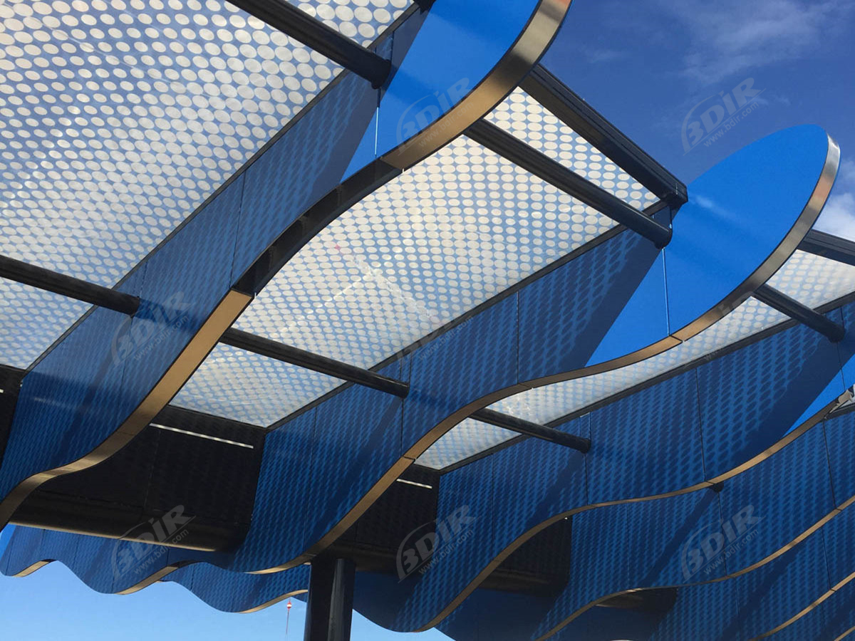 Pola Perak Dicetak ETFE Fluoropolymer Menggagalkan Bantal Udara Untuk Penutup Komersial, Atap Stadion
