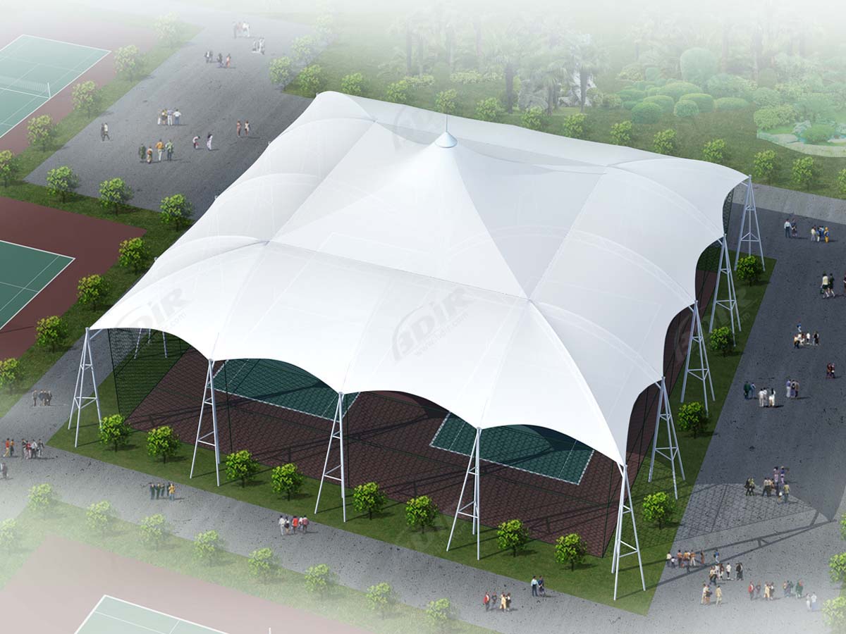 Tennis Court Shade Structures | Awnings Canopy for Indoor Tennis Construction