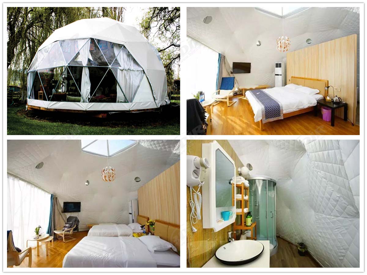 Спроектировано 12 купольных домов с геодезическими куполами. & построен - горный курорт Угонг