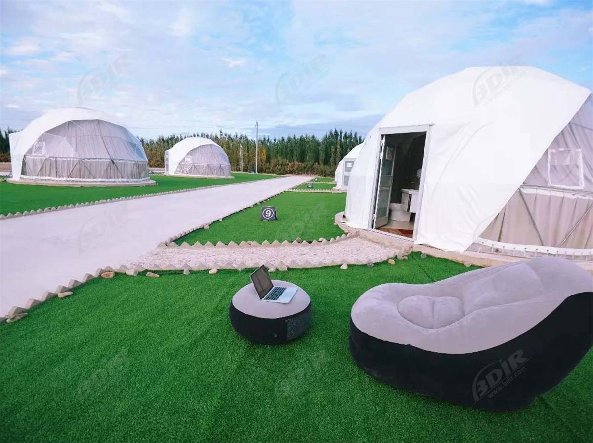 Lodges de Tente de Dôme de Luxe, Luxueux Camping Rouge de Dôme Écologique du Désert Rouge