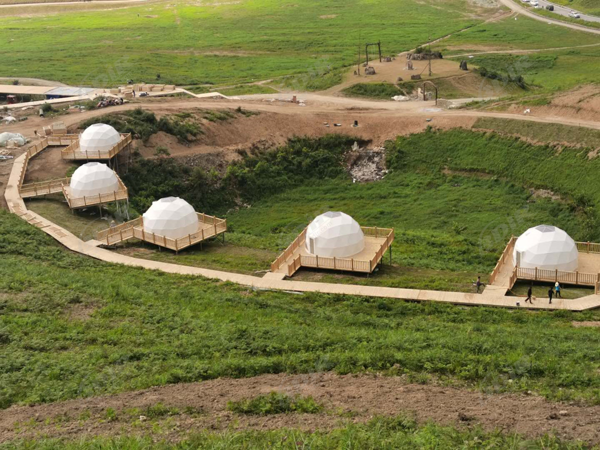 12 Pcs Rumah Tinggal Eco Geodesic | Akomodasi Kubah Berkelanjutan - Hunan, Cina