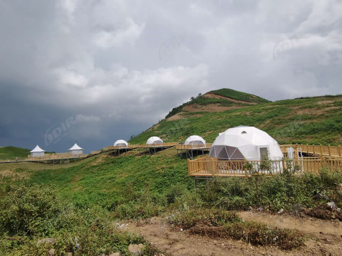 12 Pcs Residências Geodésicas Ecológicas | Acomodação em Cúpulas Sustentáveis - Hunan, China