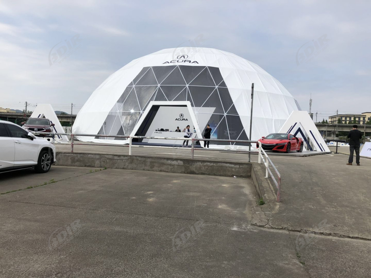 28M Large Commercial Event Dome Tent Structures For Trade Show & Car Exhibition