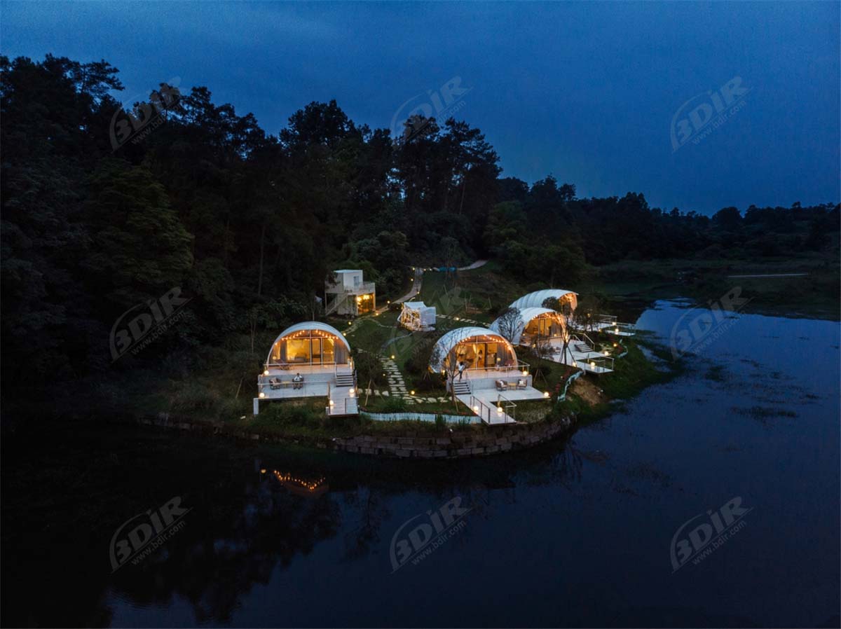 En Iyi Kalıcı Kamp Kabinleri Çadır Otel, Lüks Kabuklu Çadırda Zâviye - Chengdu, Çin