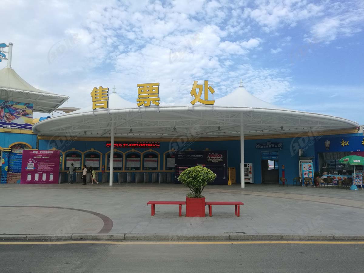 Struktur Tarik Taman Air Seaworld Aquatica - Xiamen, Cina