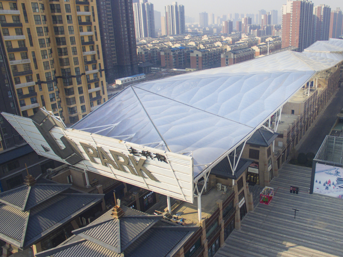 ETFE Pillow Cushion for G-Park Business Center | The Largest Inflatable ETFE Membrane Canopy in the West Of China