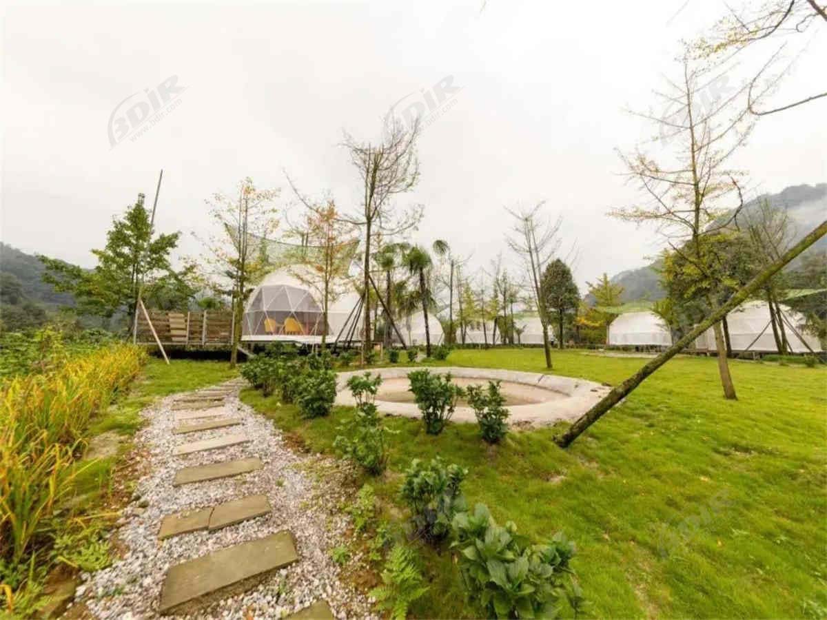 Resort de Tenda de Cúpula Geodésica Glamping Com Visão do Céu Estrelado - Sichuan, China