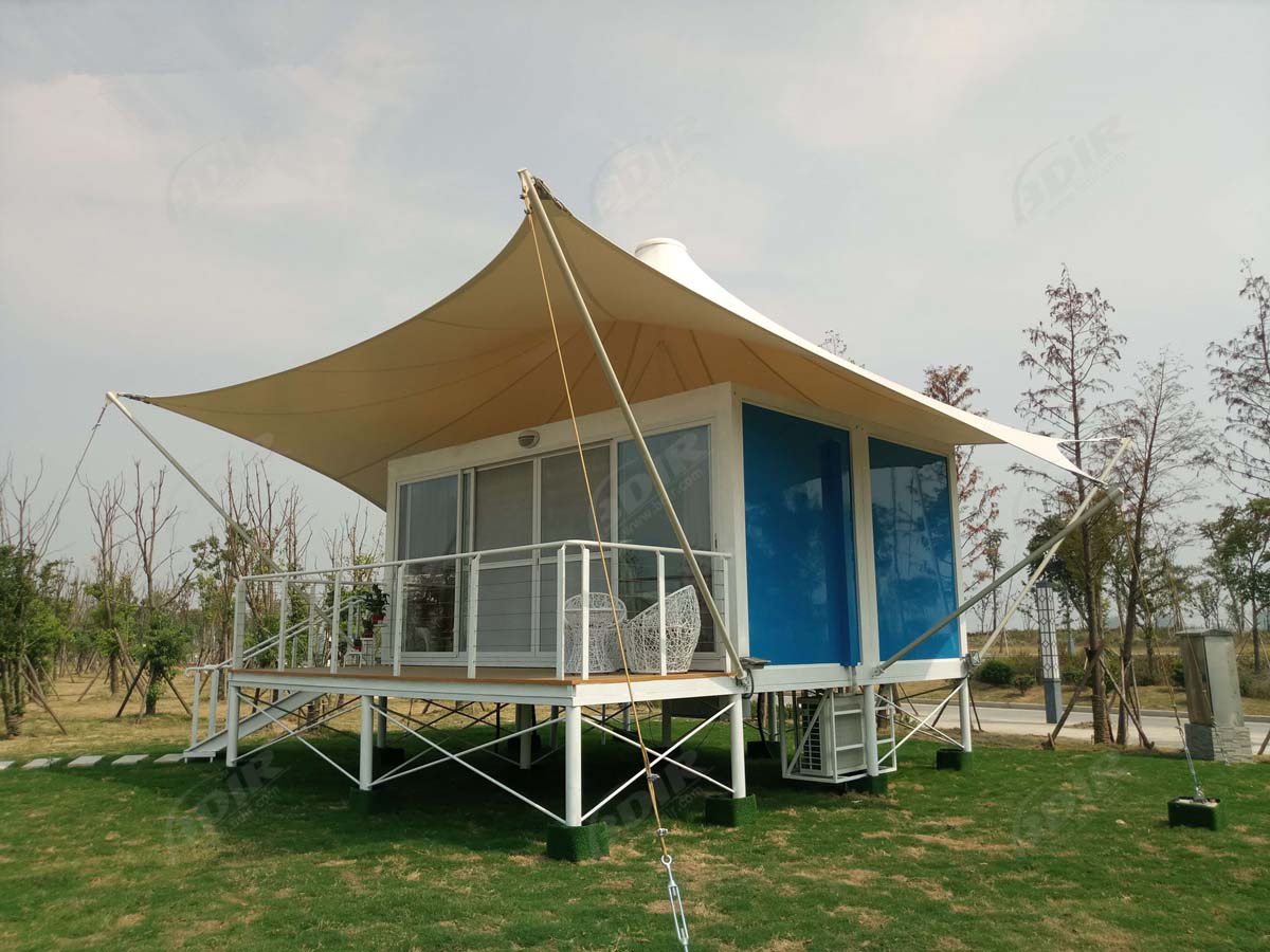 Tente Conteneur Modulaire et Yourte en Toile pour Camping-Cars et Campings