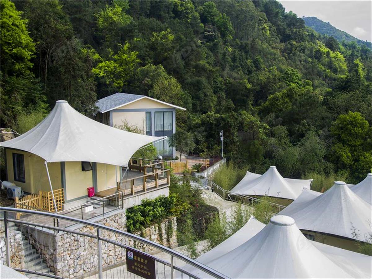 Natural Hot Springs Spa Resort | Container Modular House with Tensile Membrane Roof