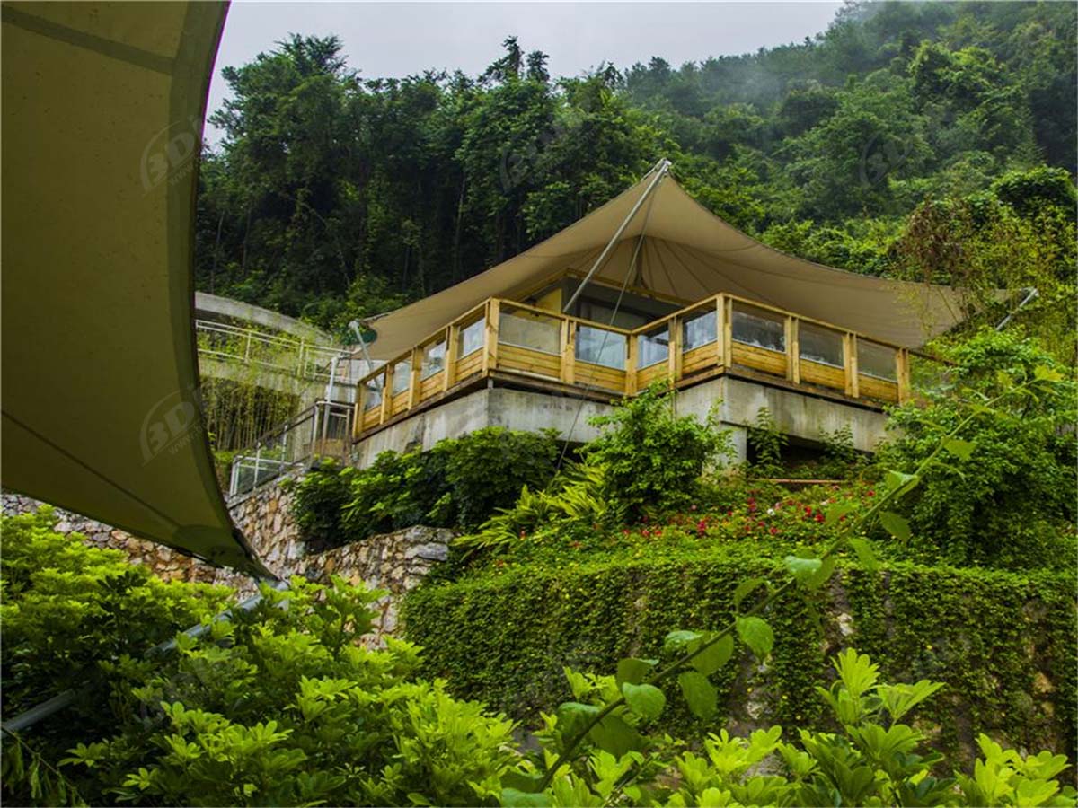 Natürliche Thermalquellen Spa Resort | Container Modulares Haus mit Zugmembrandach