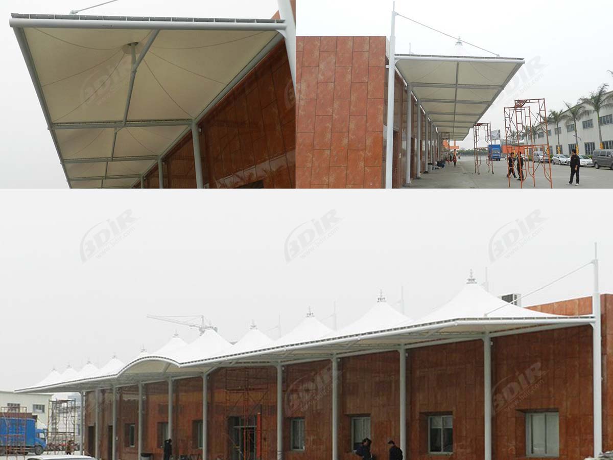 PVDF Fabric Tensile Structure for Midea Group Warehouse Entrance - Shunde, China