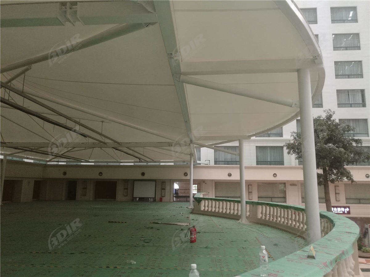 Sunshade Tensile Structure of Xianglu International Hotel-Xiamen, Fujian, China