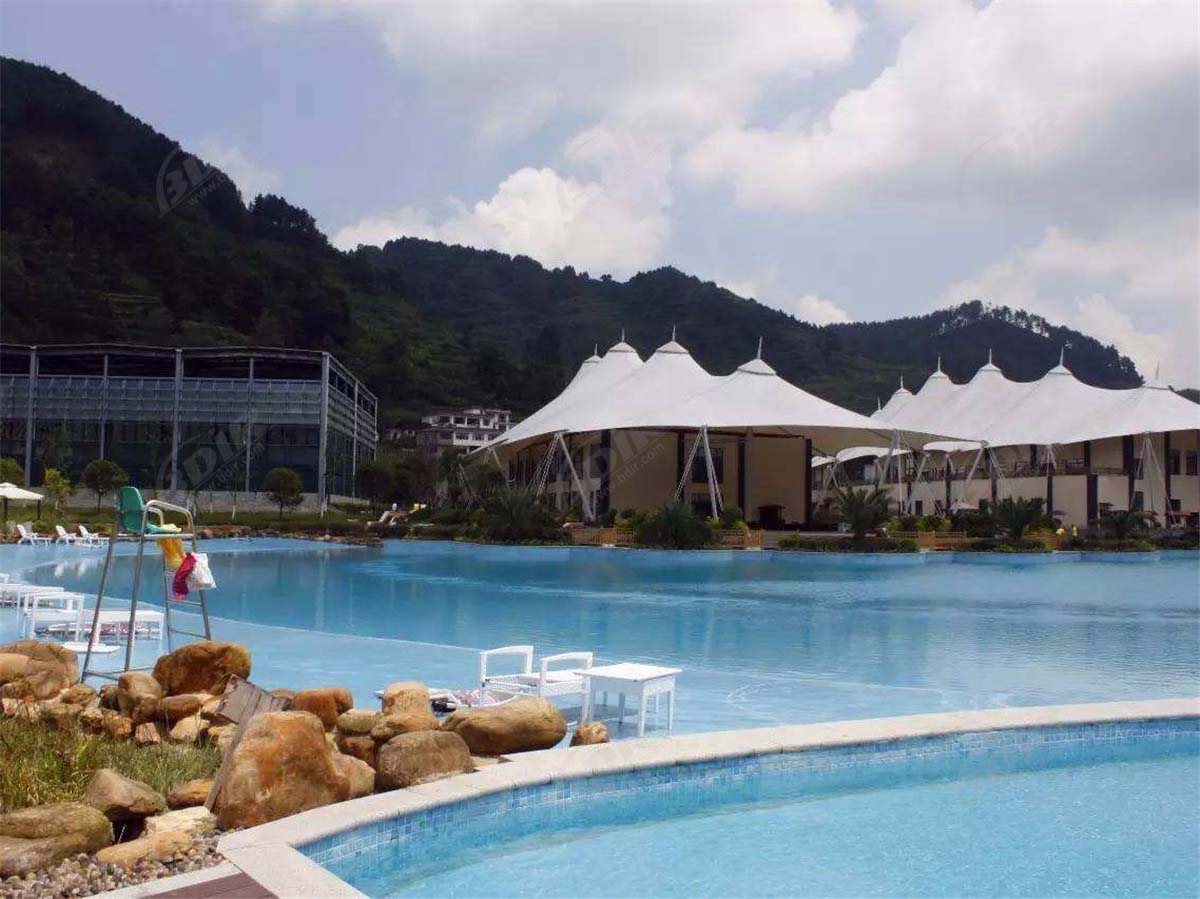 Struktur Atap Membran PVDF Tenda Hotel Resort - Guizhou, China