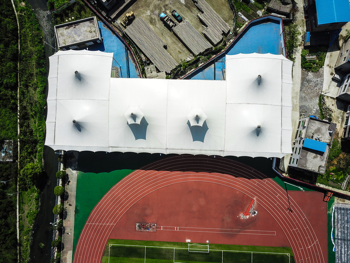 Конструкция крыши из ПВХ с защитой от ультрафиолетового излучения - Гуйчжоу, Китай