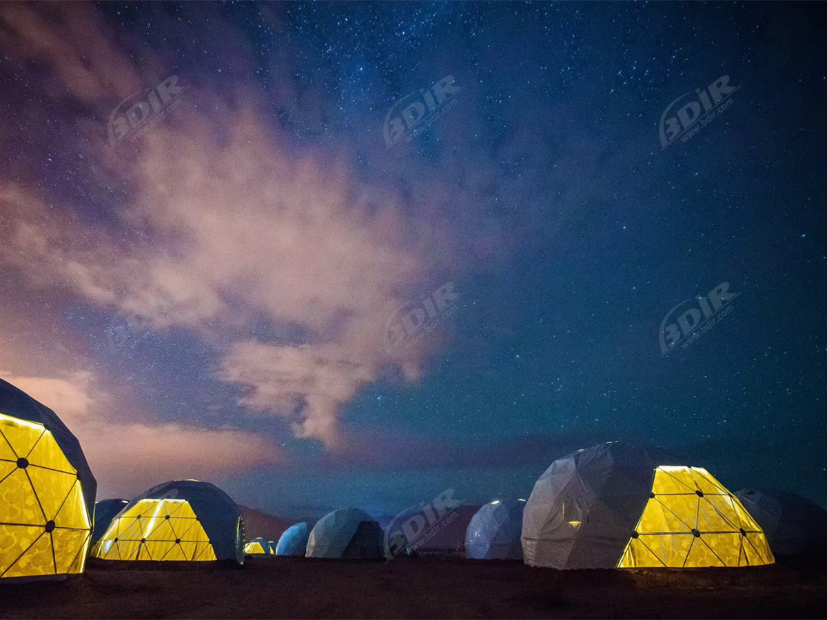 Bâtiments en Forme de Dôme À Bulles | Tente de Dômes de Camping Dans Le Désert - Qinghai, Chine