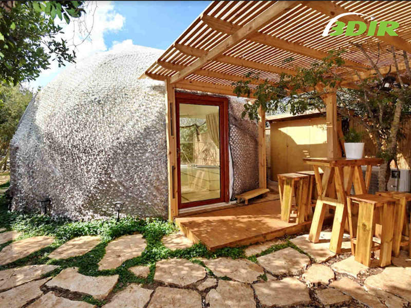 Tenda de Cúpula Geodésica E Tenda de Cúpula Design de Estrutura De Acampamento E Cúpula