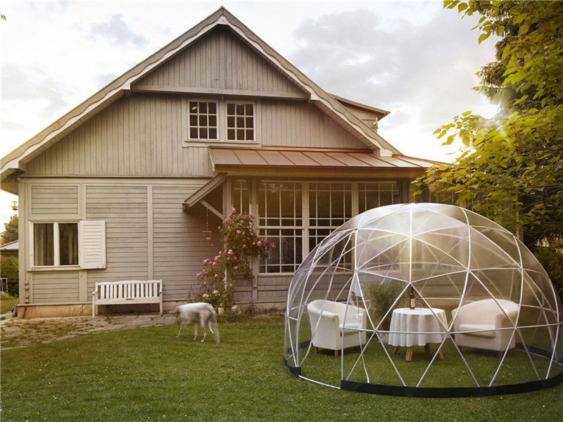 Cupola per illuminazione in vetro - 8M GLAMPING DOME - Shelter Dome - in  acciaio / curva / con sistema di aspirazione fumi