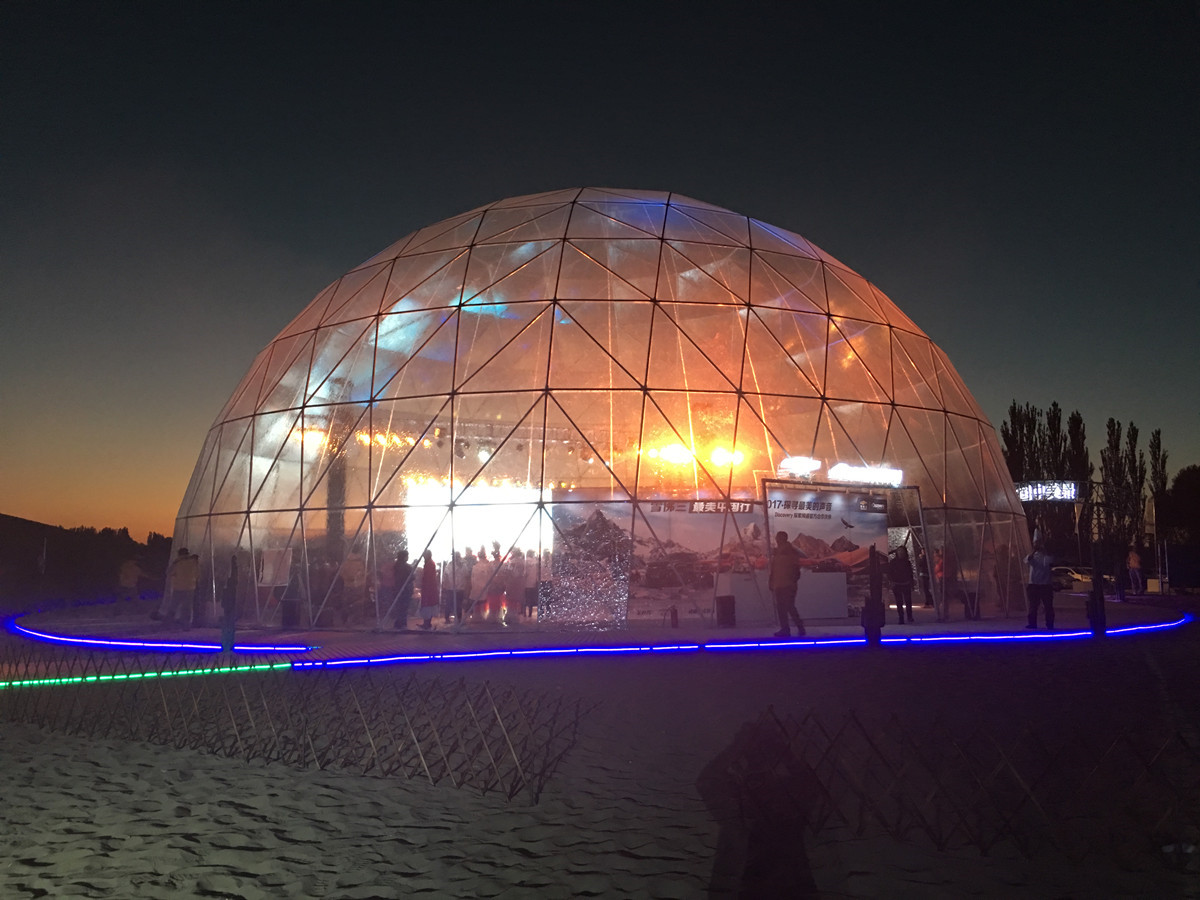 Estructuras Transparentes de Carpa para Eventos Comerciales Al Aire Libre de 25 M - Dunhuang, Gansu