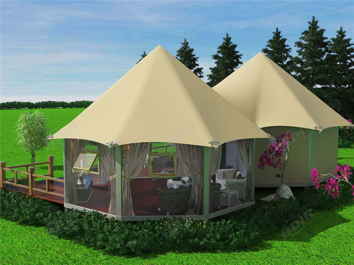 Luxury Riverside Glamping Tent Resort with Tented Lodge