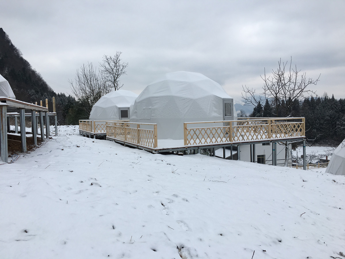 6M Villa met Geodetische Koepeldak | Outdoor Dome Luifel Shelter - Sichuan, China