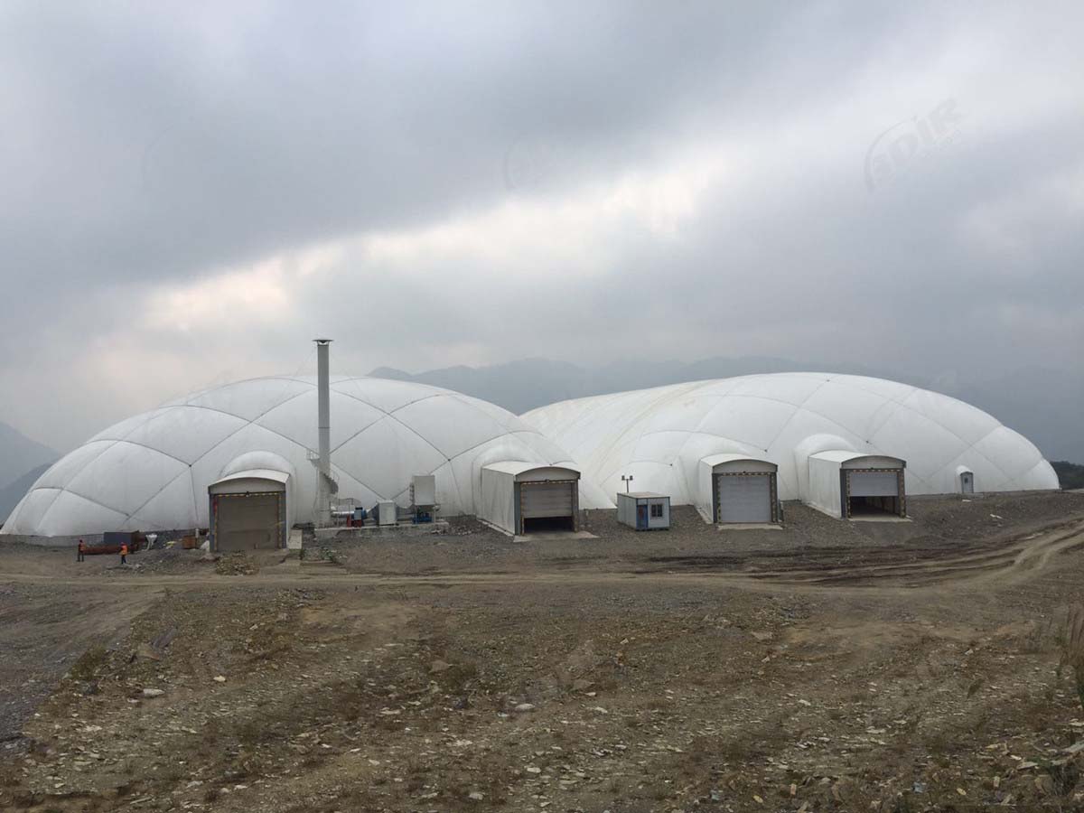 Air Domes, Air Bubbles, Inflatable Structures for Environment, Soil Remediation & Sewage Cover