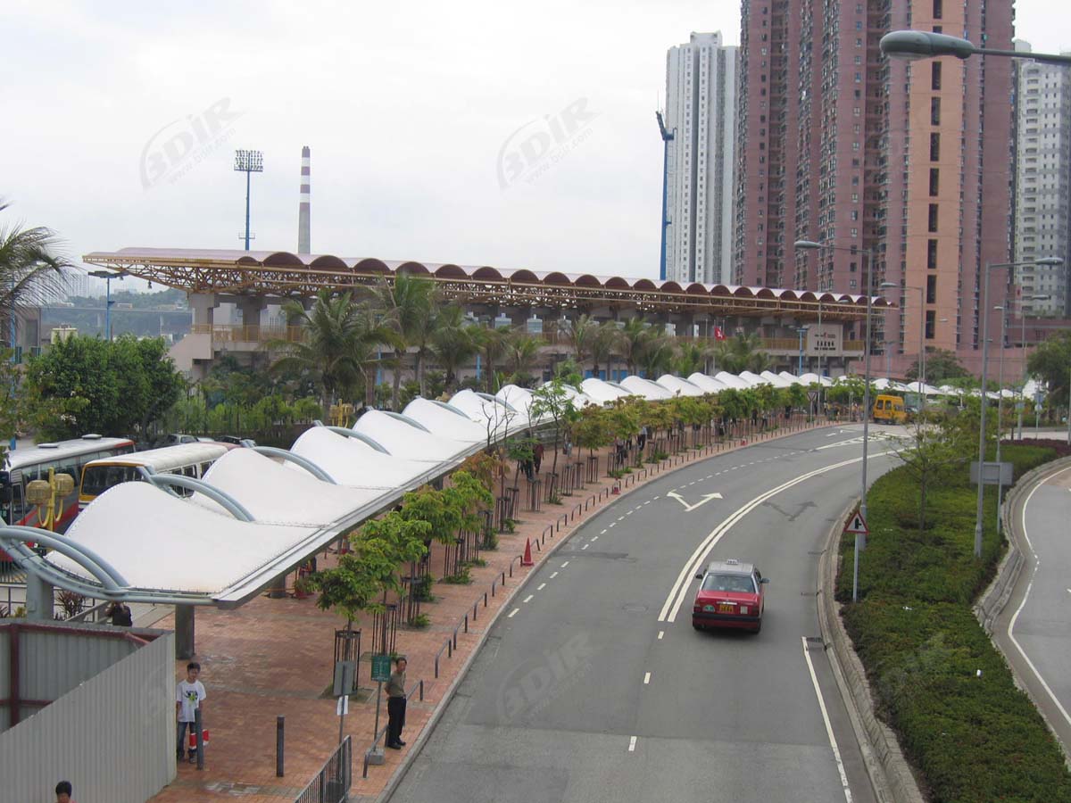 Zugkonstruktionen für Bushaltestellen - Vordächer, Unterstände, Dächer von Bushaltestellen