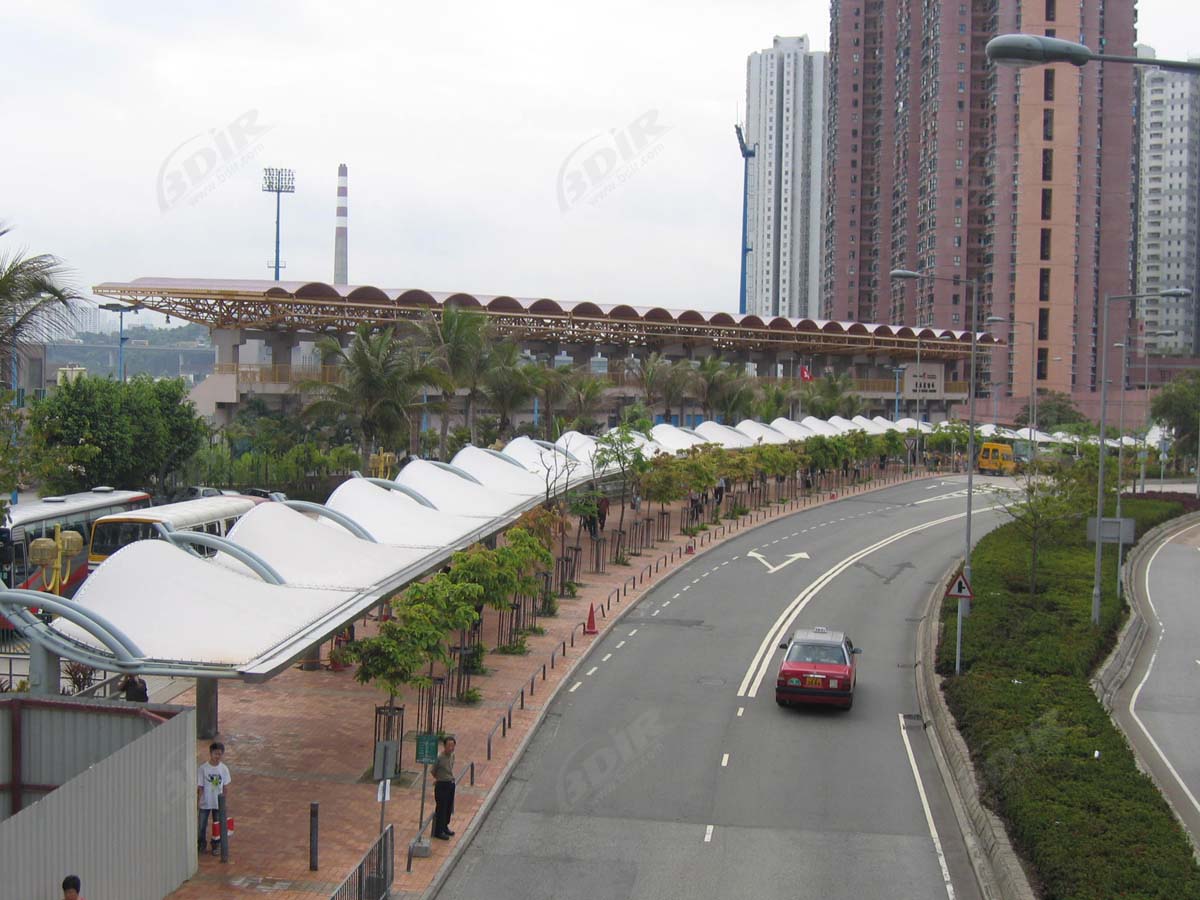 China Bus Station Tensile Structures - Bus Stop Terminal Canopies, Shelters, Roofs supplier Bus Station Tensile Structures - Bus Stop Terminal Canopies, Shelters, Roofs