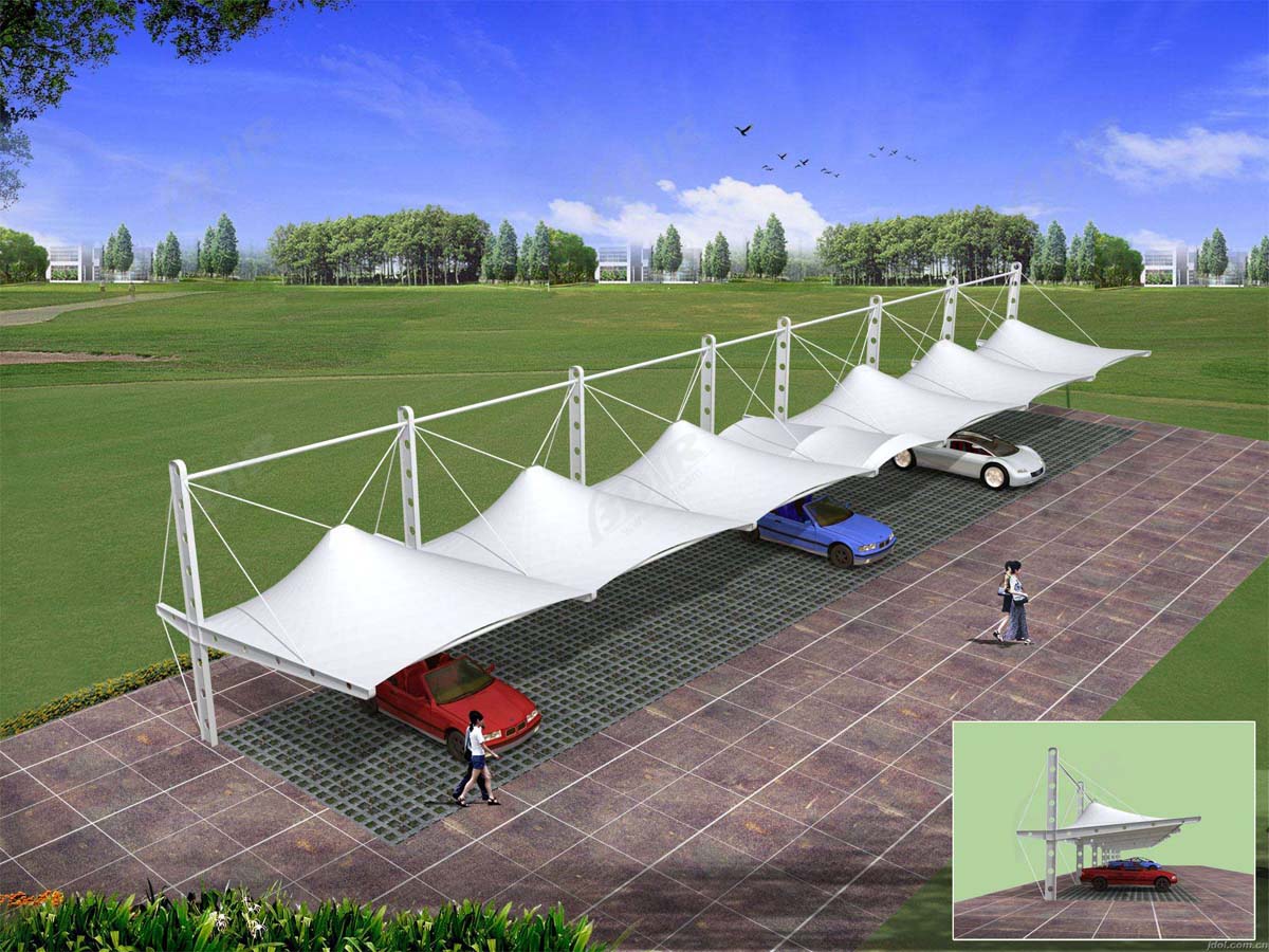 Cone Car Parking Sheds - Conical Car Parking Shades Structures Suppliers