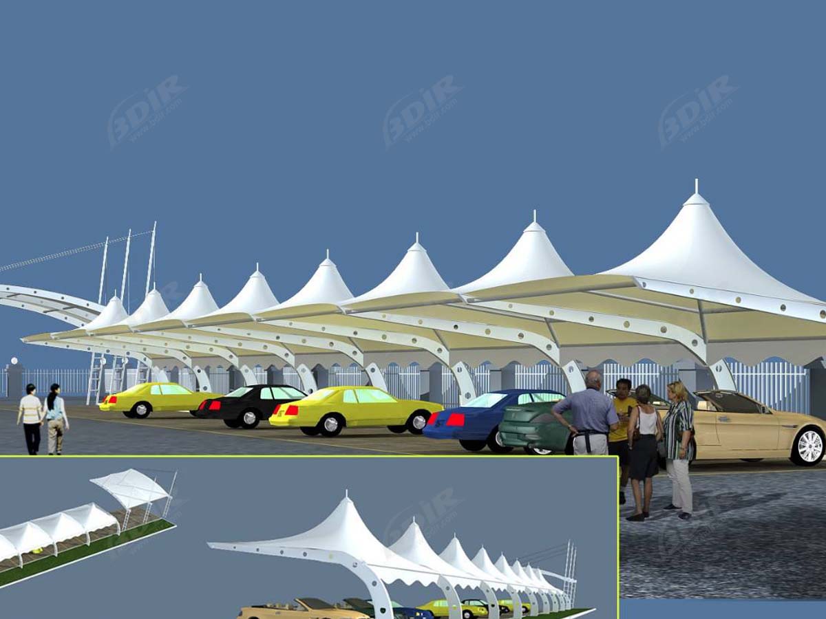 Capannoni di Parcheggio Auto a Cono - Fornitori di Strutture per Tende da Parcheggio per Auto Coniche