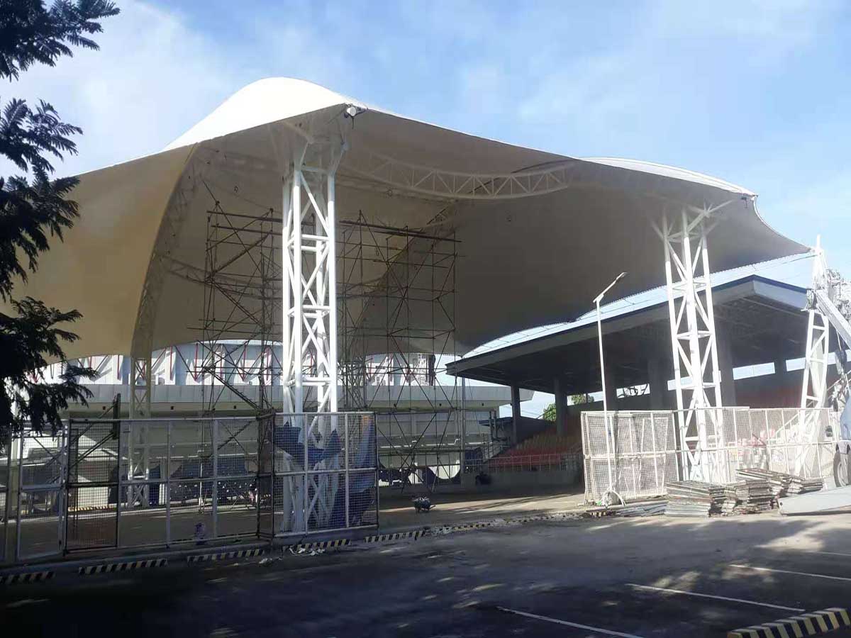 بناء أغطية المظلات المخصصة لملاعب التنس - مانيلا ، الفلبين