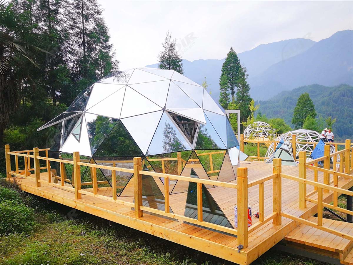 Cúpula Geodésica de Vidro de Luxo Personalizada para Glamping e Camping