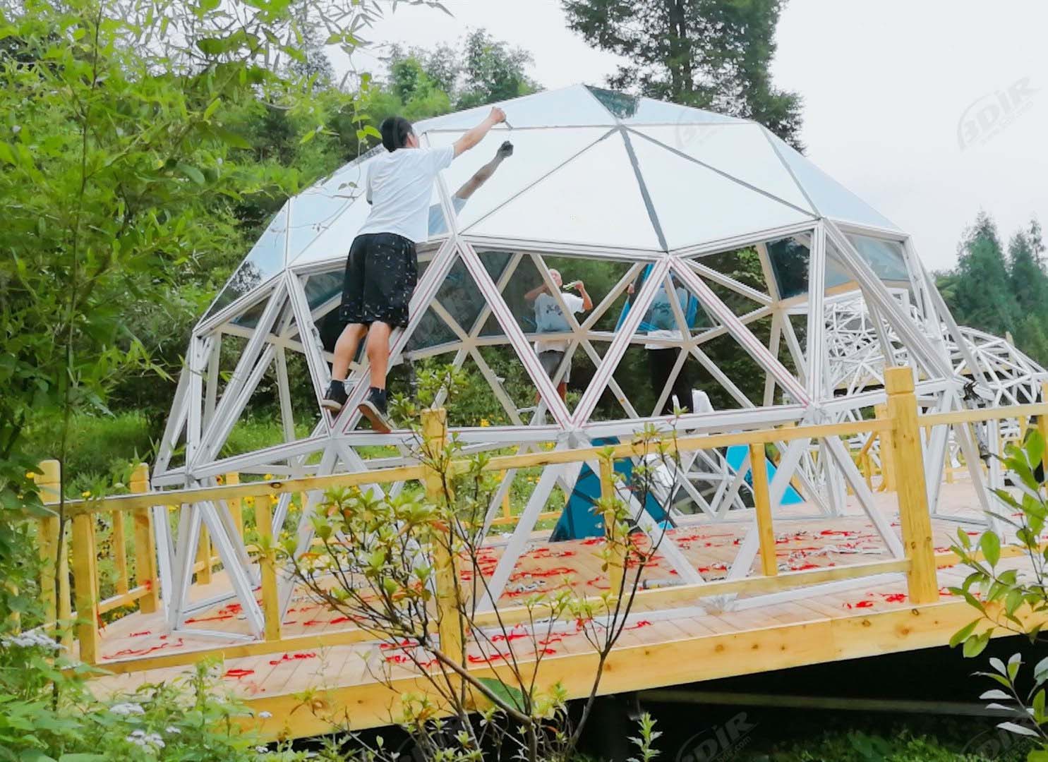Customized Luxury Glass Geodesic Dome for Glamping & Camping