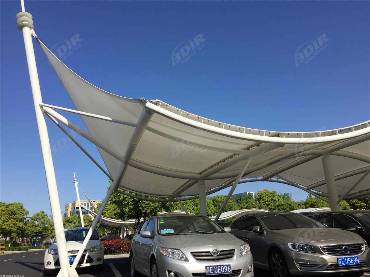 Customized PTFE Parking Lot Shade | Car Park Tensile Structure