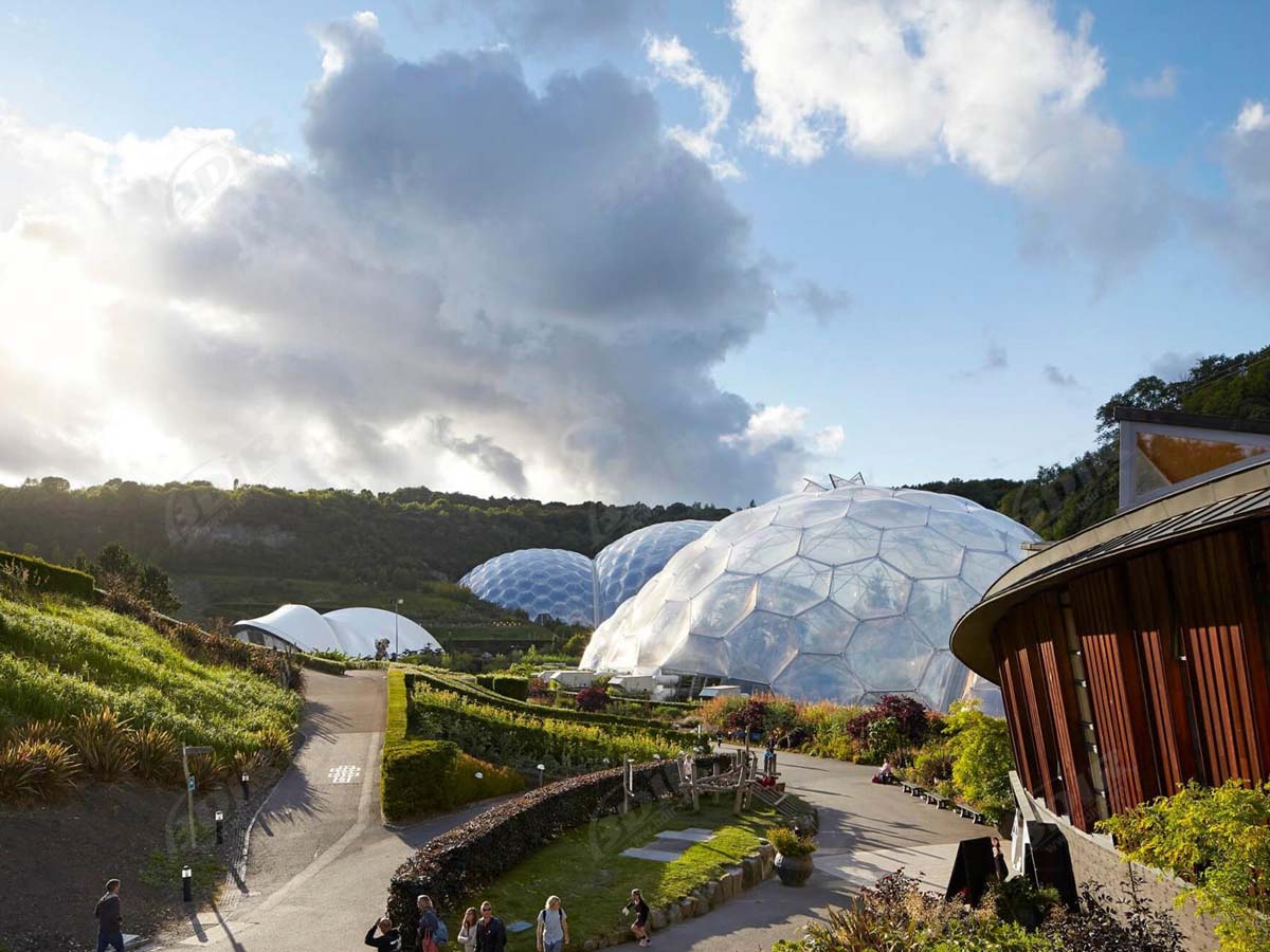 Structure en Dôme ETFE pour Serre, Biome de Forêt Tropicale, Projet Eden