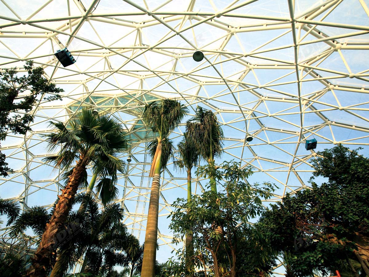 Estructura de Domo ETFE para Invernadero, Bioma de Selva Tropical, Proyecto Eden