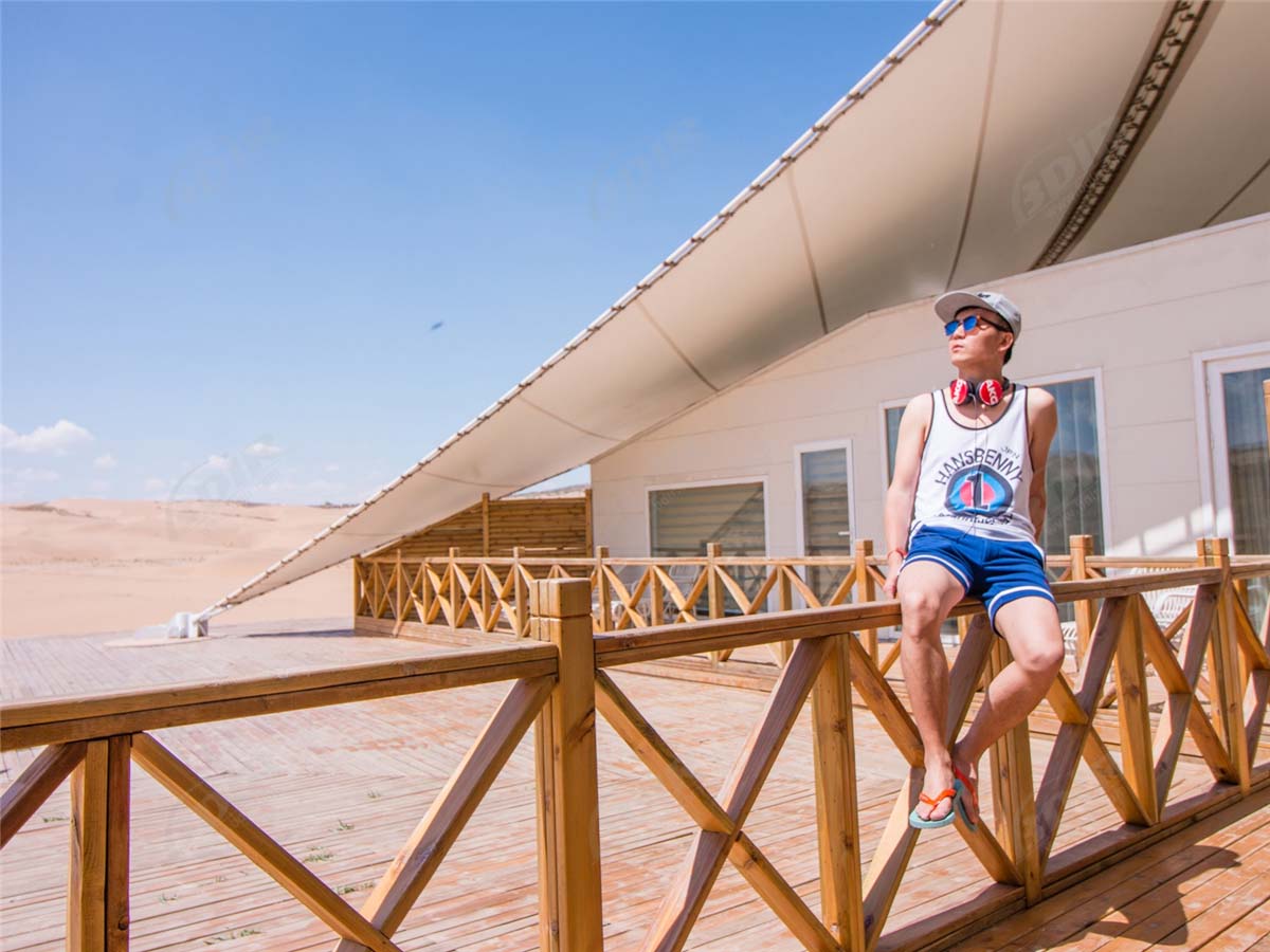 Milieuvriendelijke Stoffen Tentmembraan Lodges in Woestijncamping Resort