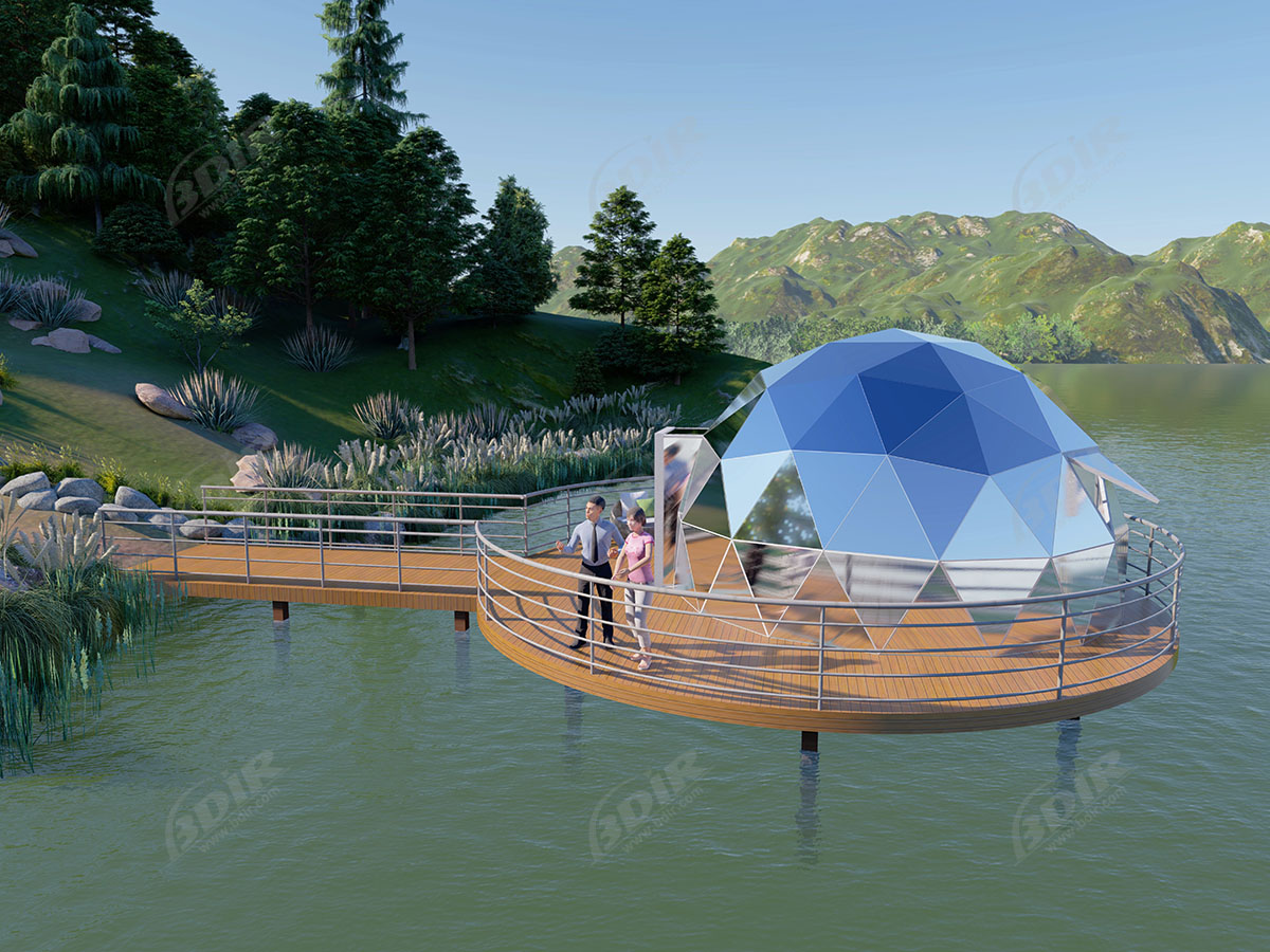 Casa Cúpula Geodésica em Vidro Glamping | Tendas Personalizadas para Iglu de Jardim