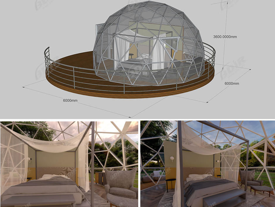 Glamping Glass Geodesic Dome House