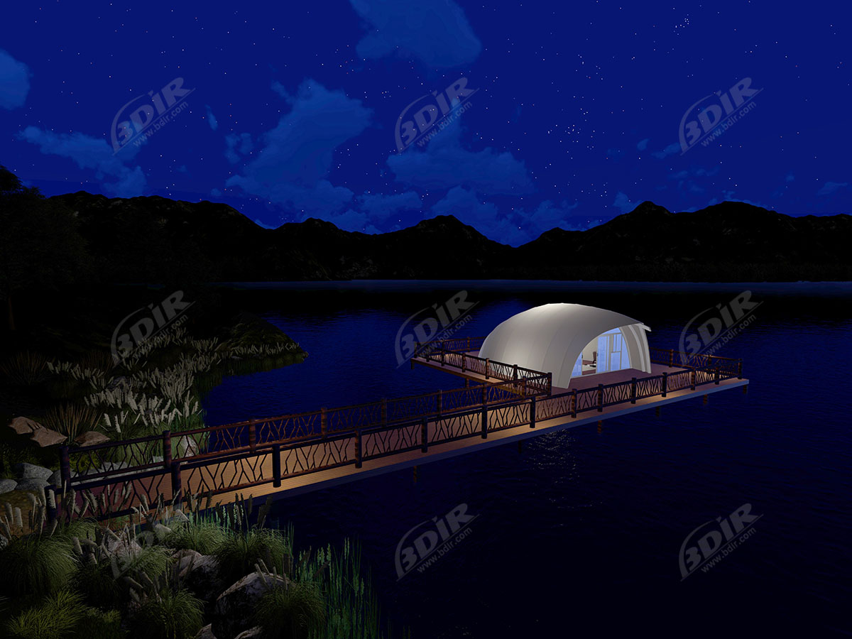 Glamping Çadır Bakla & Ekoturizm Tatil Kamp Alanları Için Eko Prefabrik Kabin