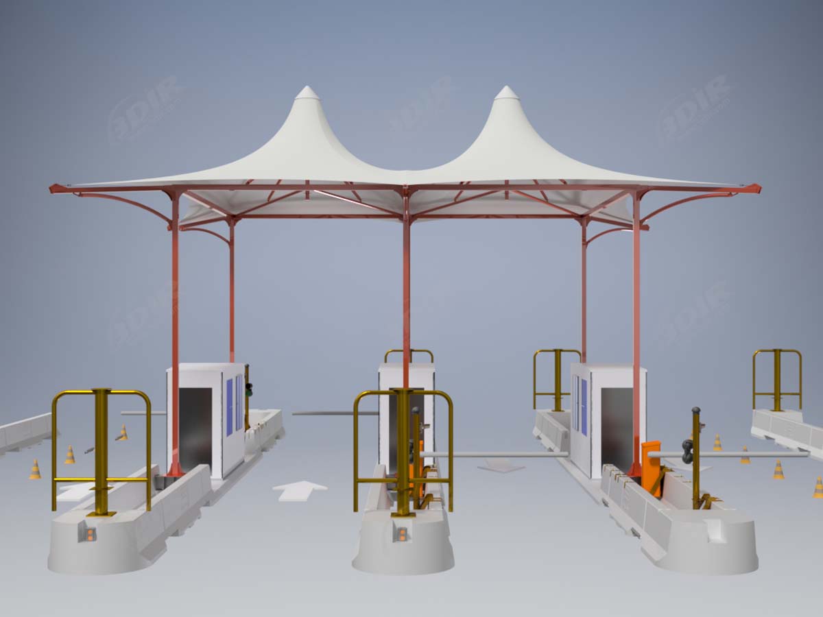 Highways Toll Plaza Toll Booths Toll Station Entrance Gate Tensile