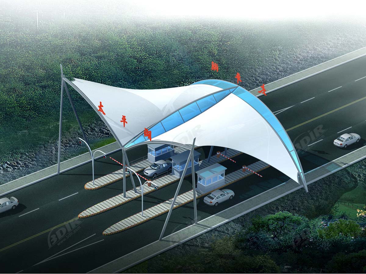 Highways Toll Plaza, Toll Booths, Toll Station Entrance Gate Tensile Structures