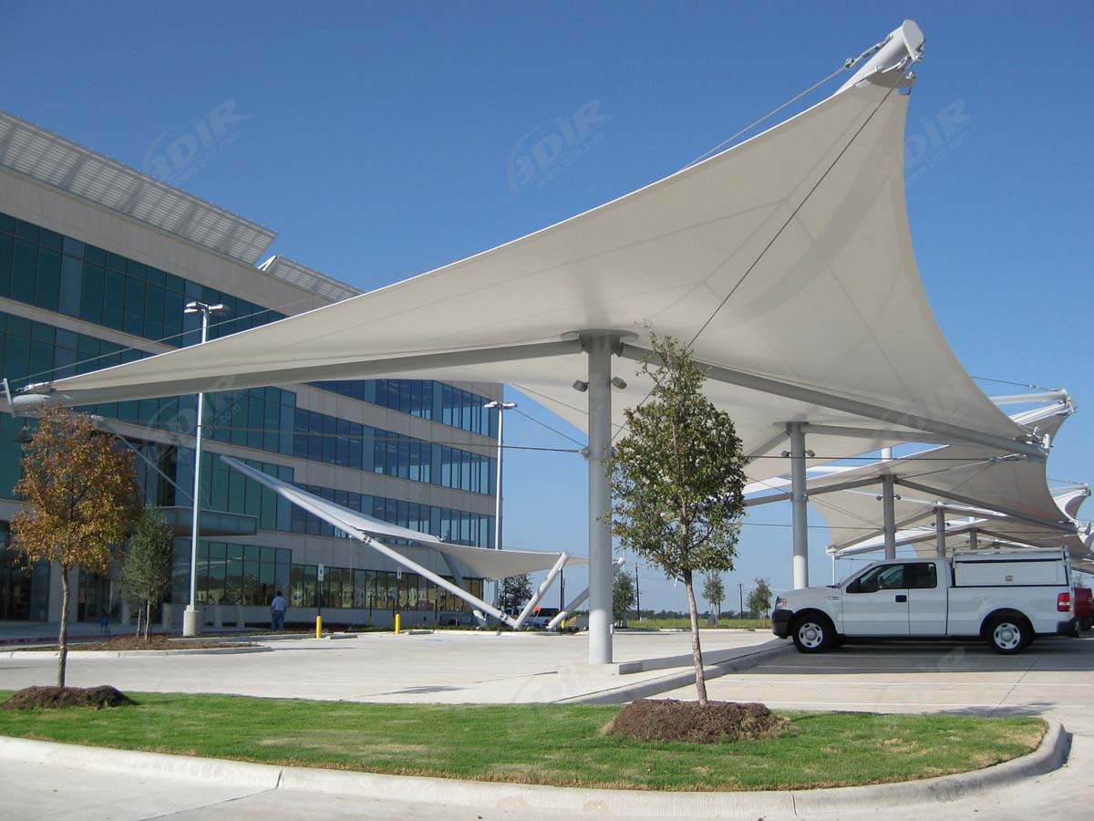 Persianas de Estacionamiento Tipo Hypar - Refugio de Estacionamiento Hypar Design