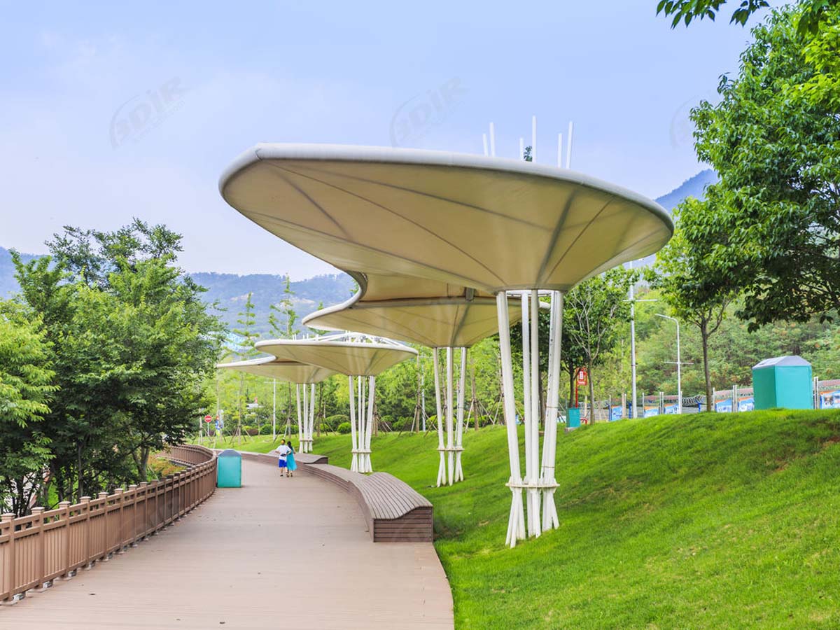 Inverted Umbrella Tensile Structure Shade, Sail, Canopy and Awning