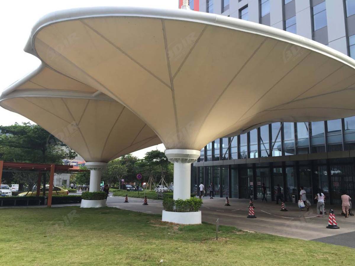 Inverted Umbrella Tensile Structure Shade, Sail, Canopy and Awning