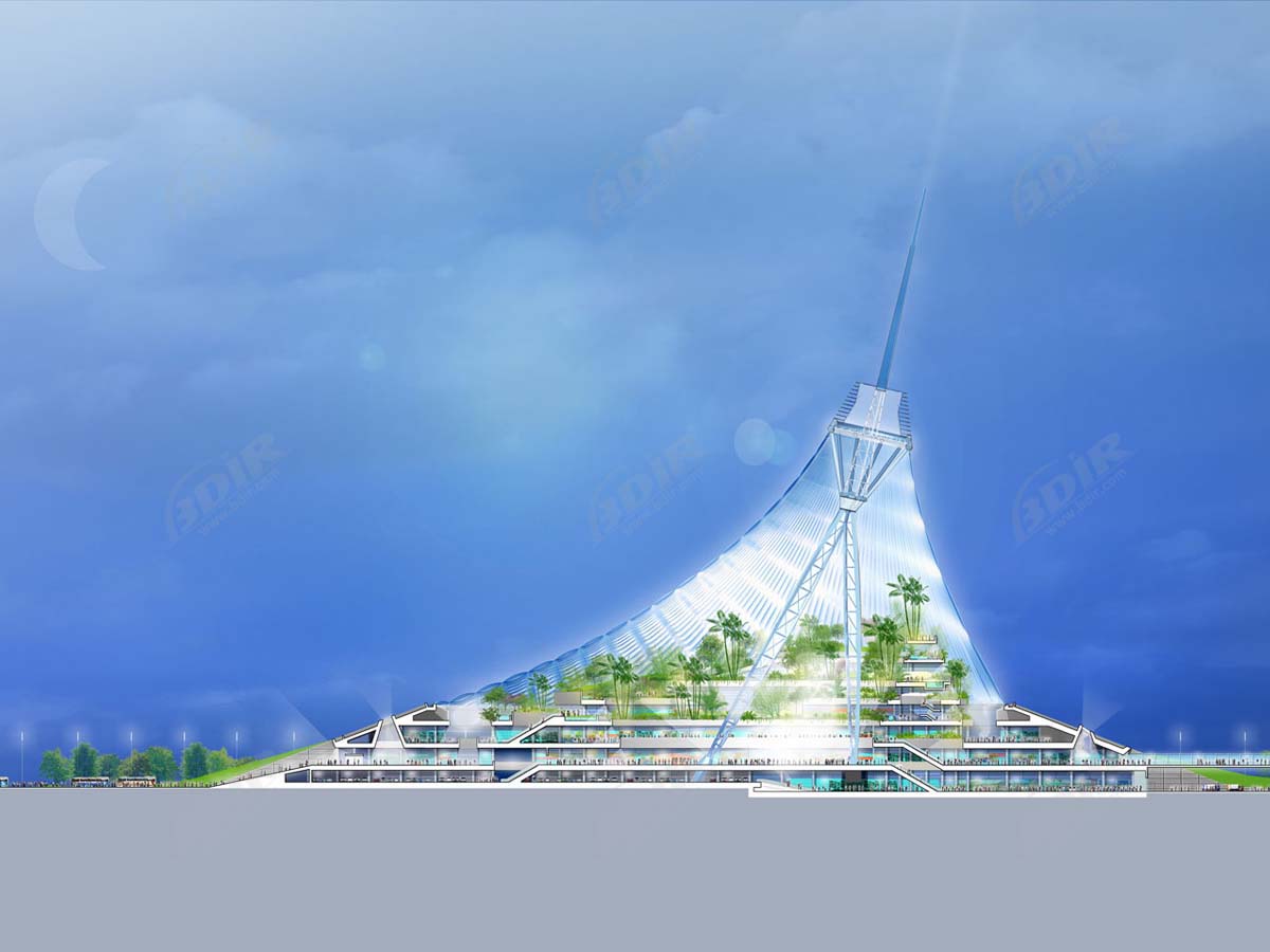 Pusat Hiburan Khan Shatyr - Struktur kubah Fasad ETFE Keren